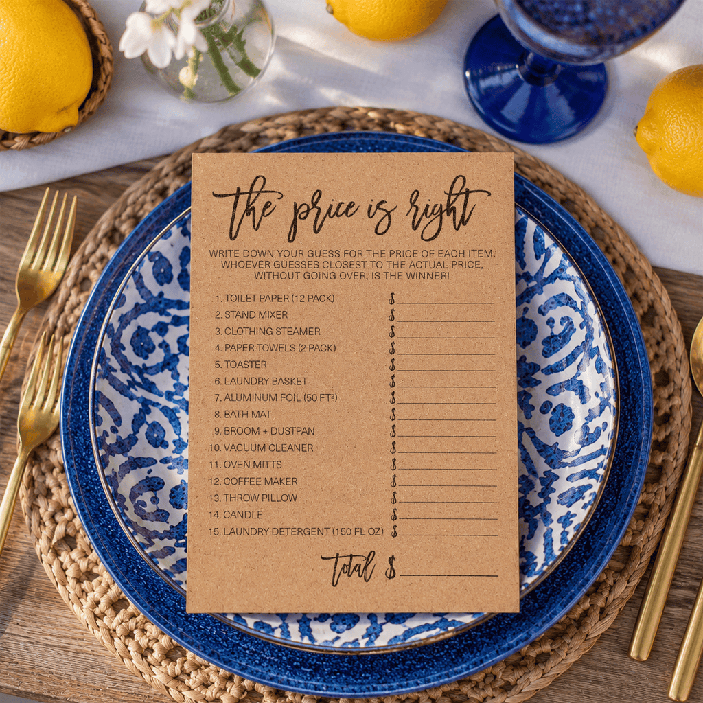 The Price Is Right Bridal Shower Game