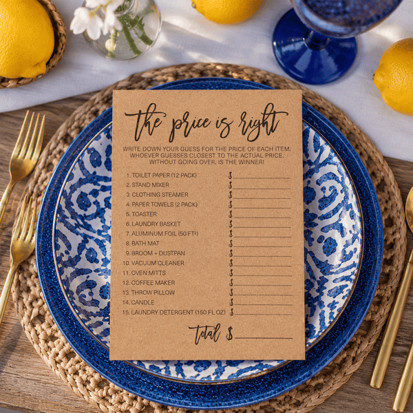 The Price Is Right Bridal Shower Game