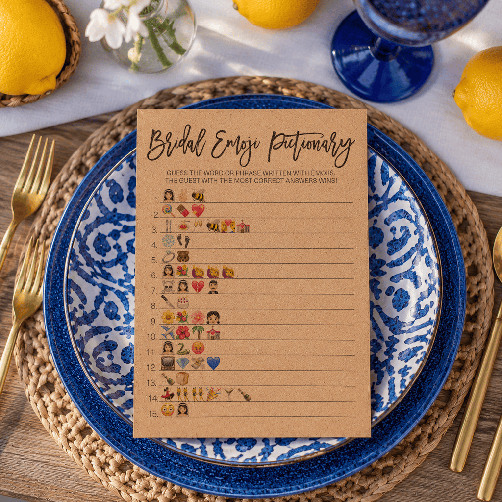Bridal Emoji Pictionary Bridal Shower Game