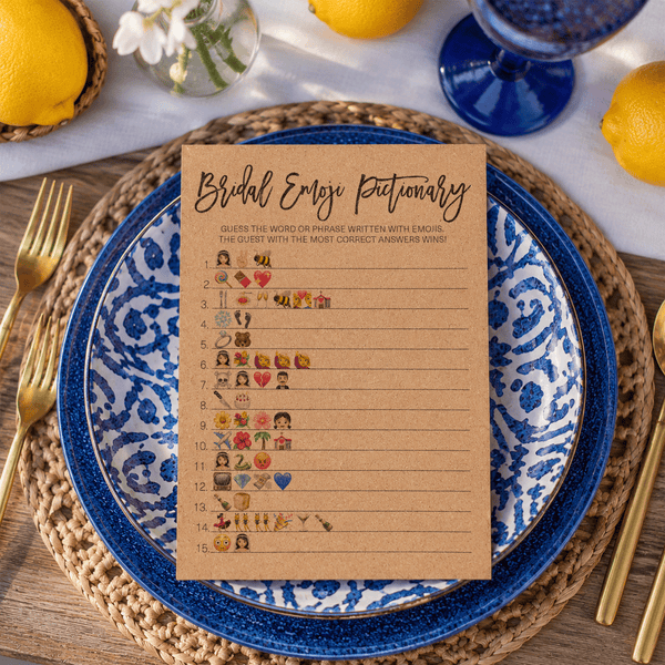 Bridal Emoji Pictionary Bridal Shower Game