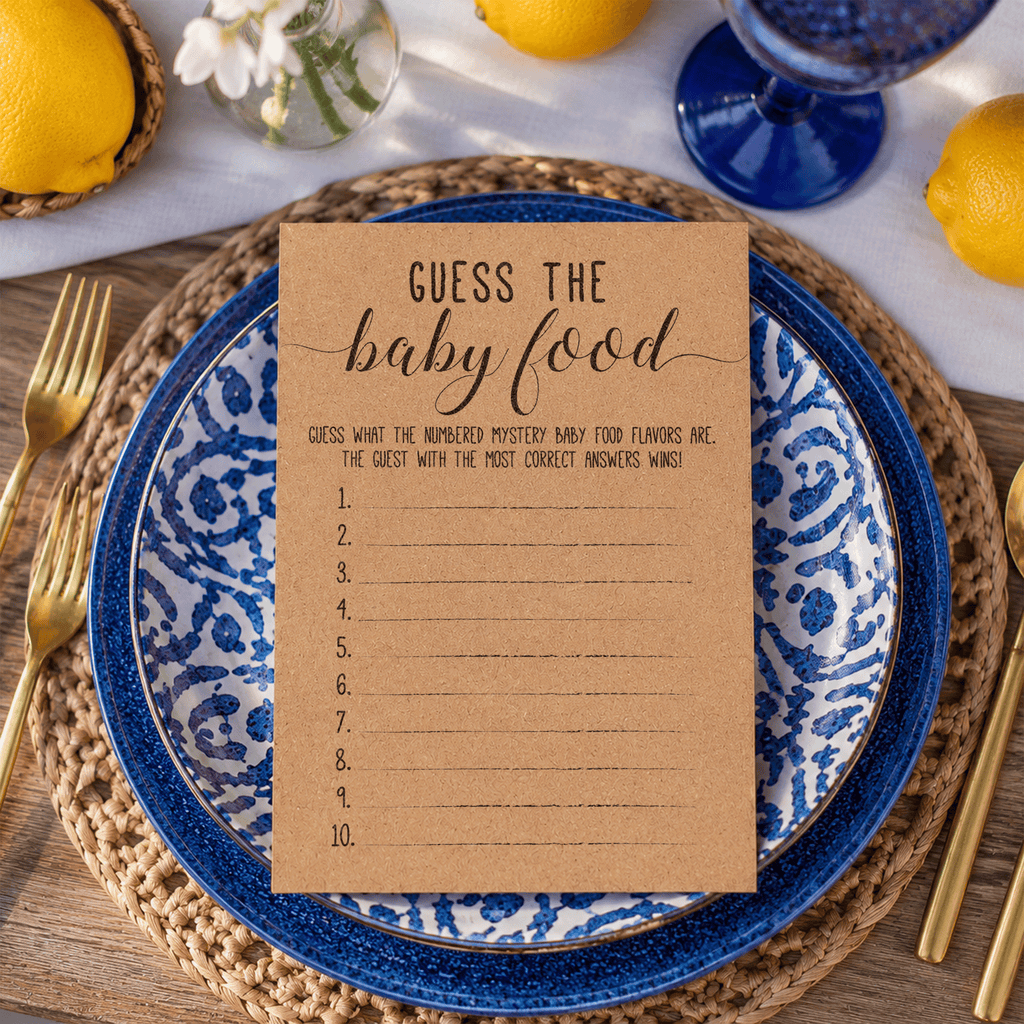 Guess the Baby Food Baby Shower Game