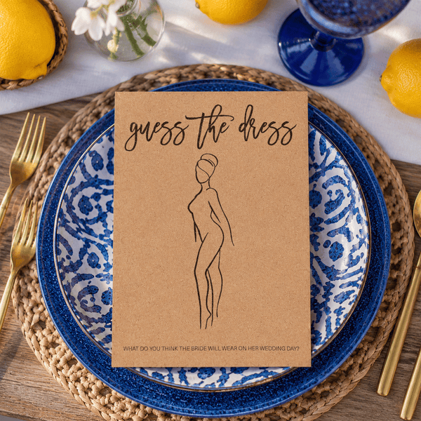 Guess the Dress Bridal Shower Game