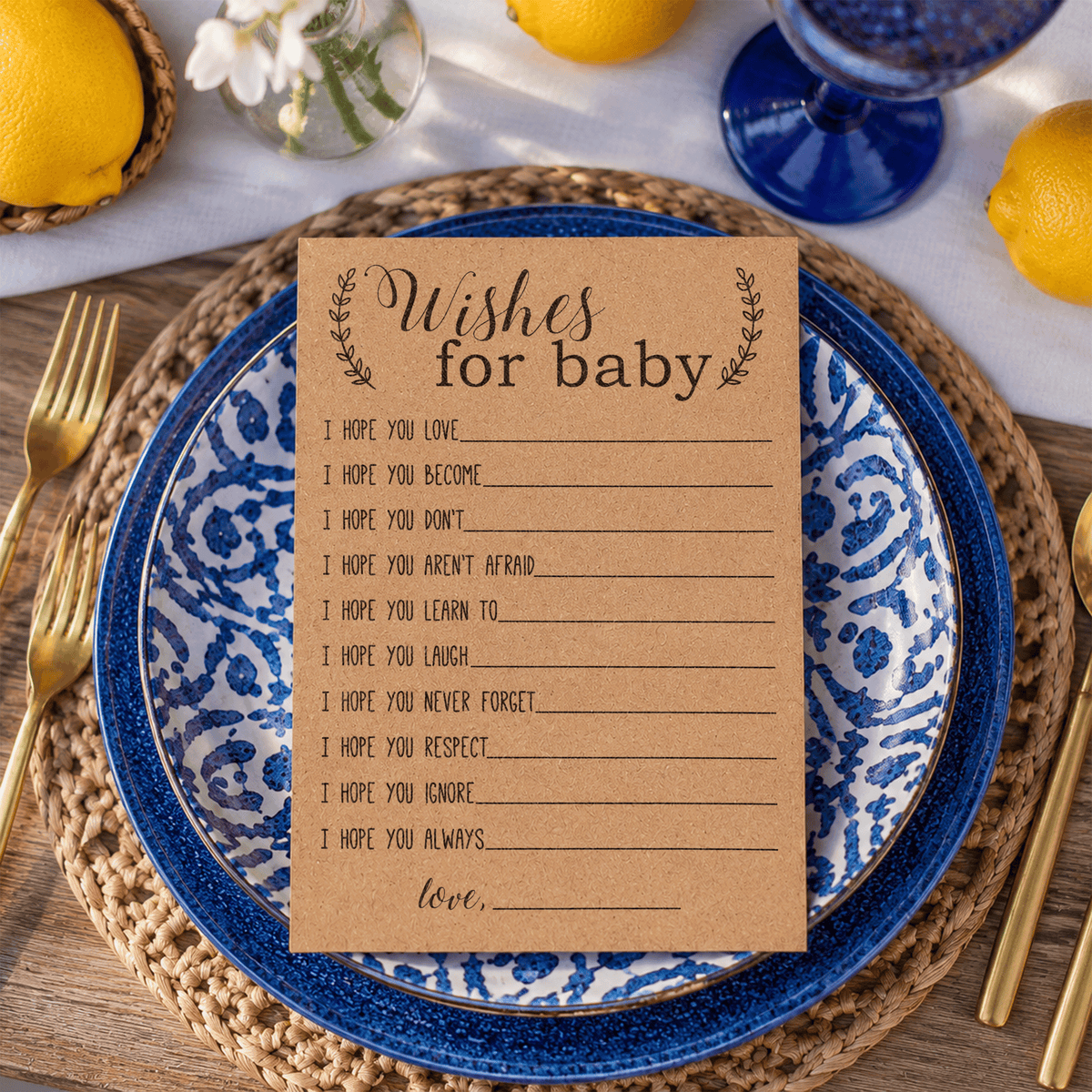 Wishes for Baby - Baby Shower Activity