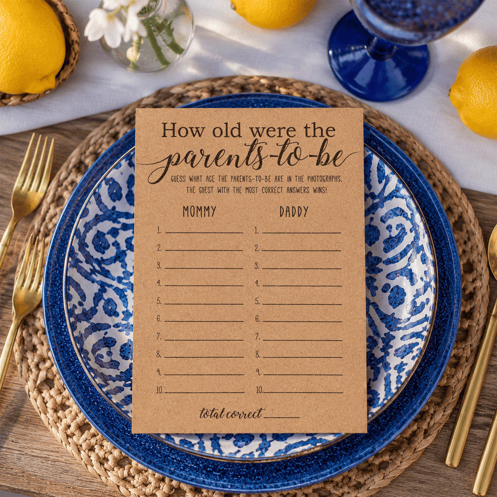 How Old were the Parents-to-be Baby Shower Game
