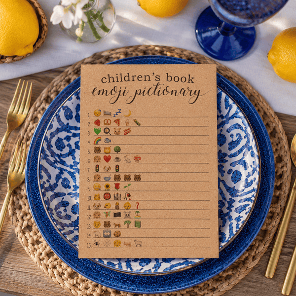 Children's Book Emoji Pictionary Baby Shower Game