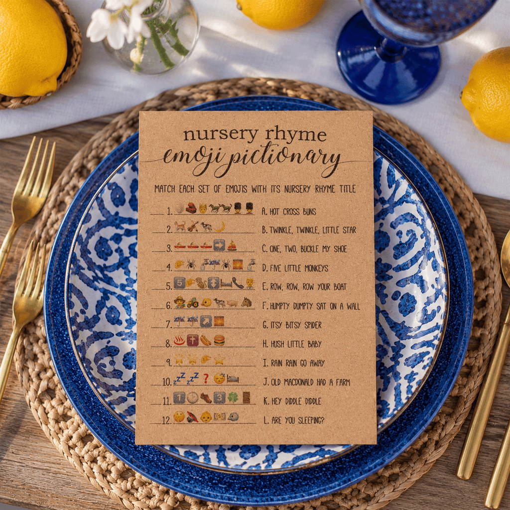 Nursery Emoji Pictionary Baby Shower Game
