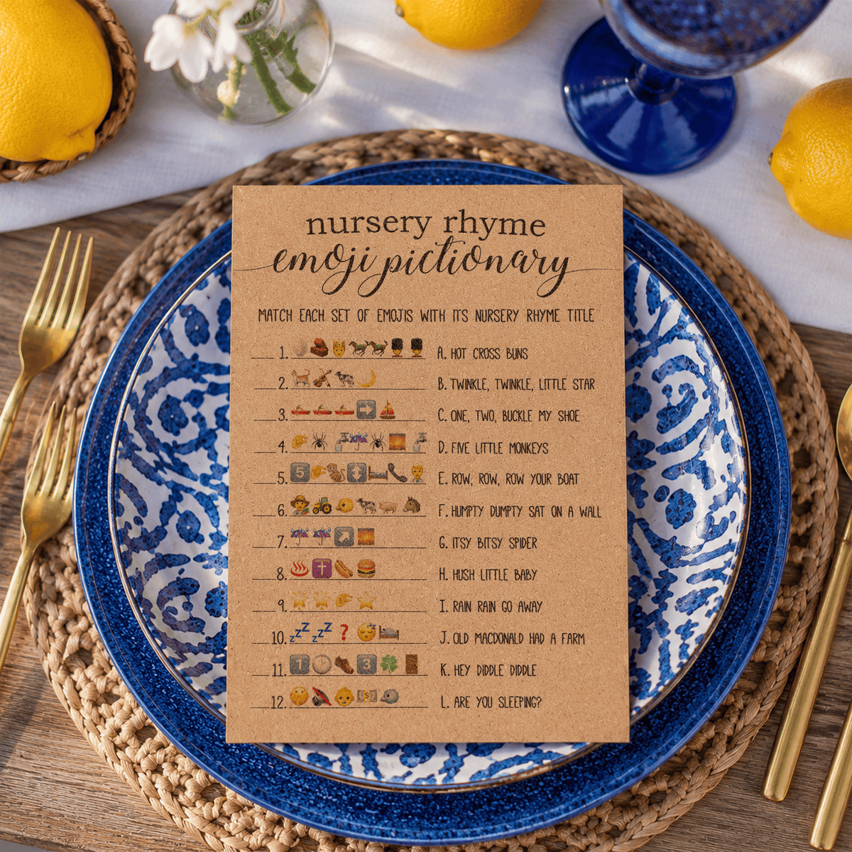 Nursery Emoji Pictionary Baby Shower Game