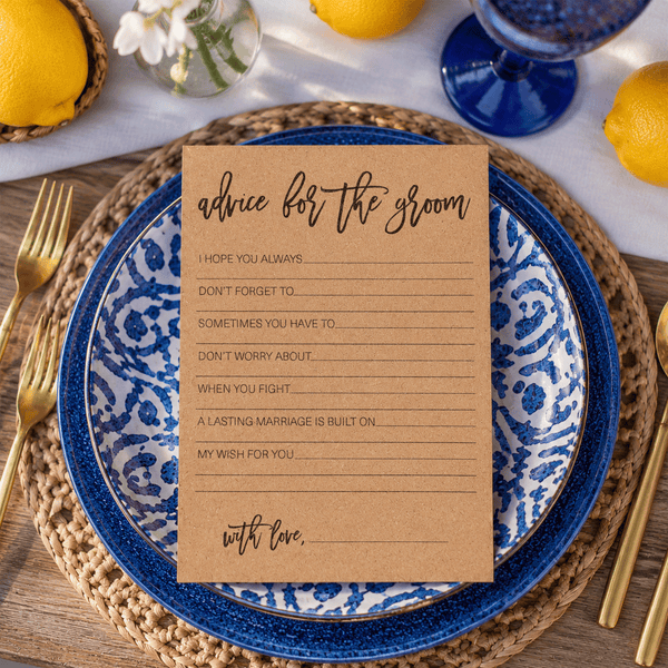 Advice for the Groom Bridal Shower Activity