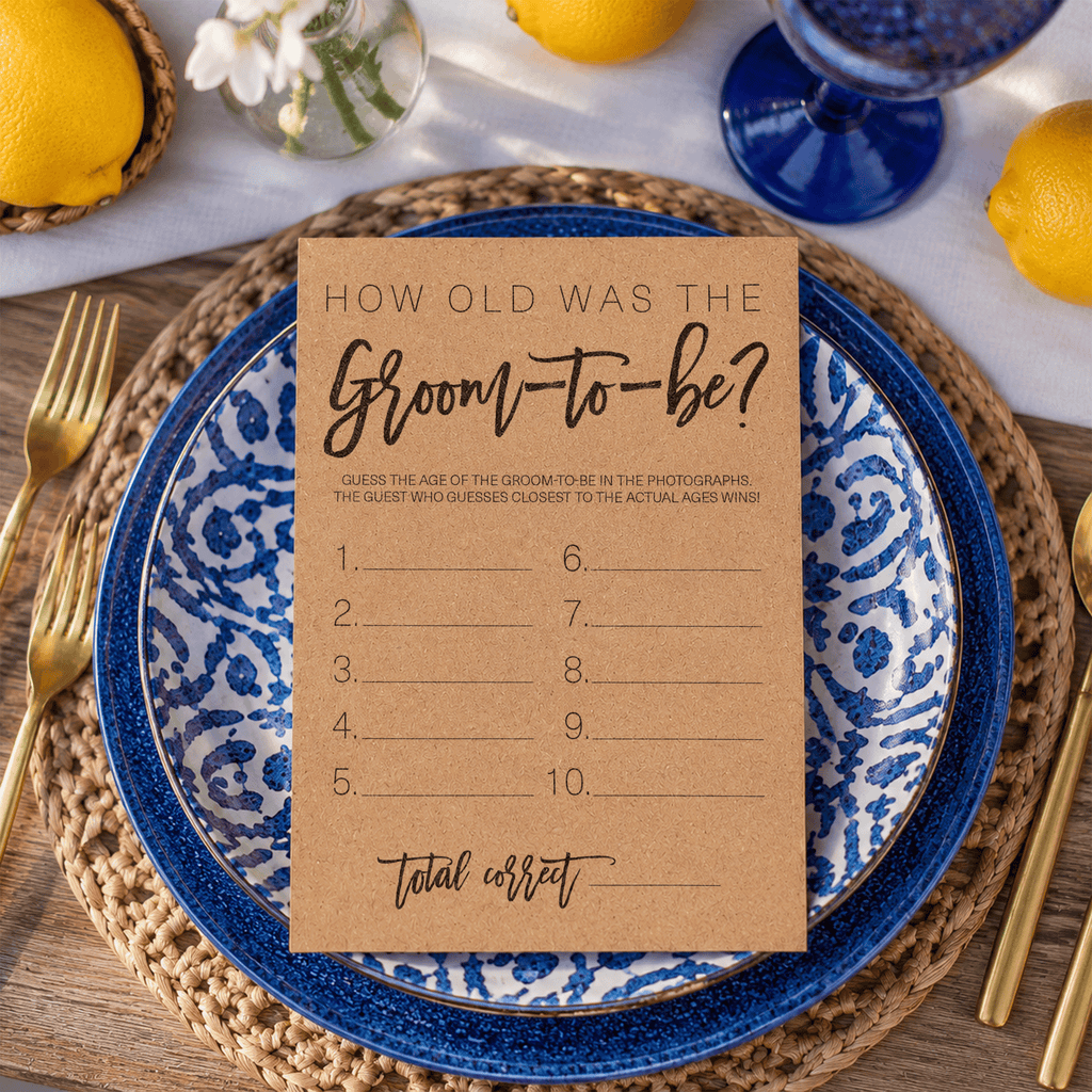 How Old was the Groom-to-be Bridal Shower Game