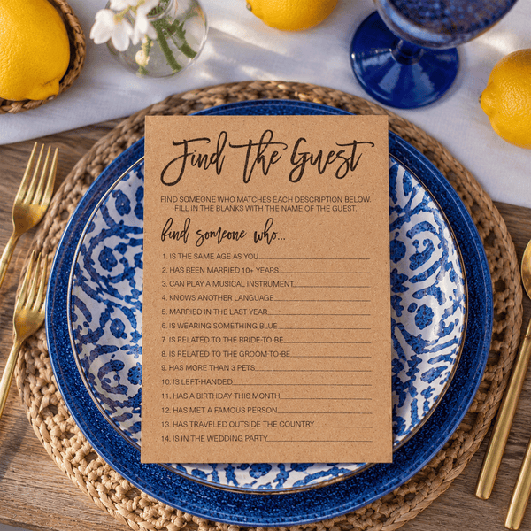 Find The Guest Bridal Shower Game
