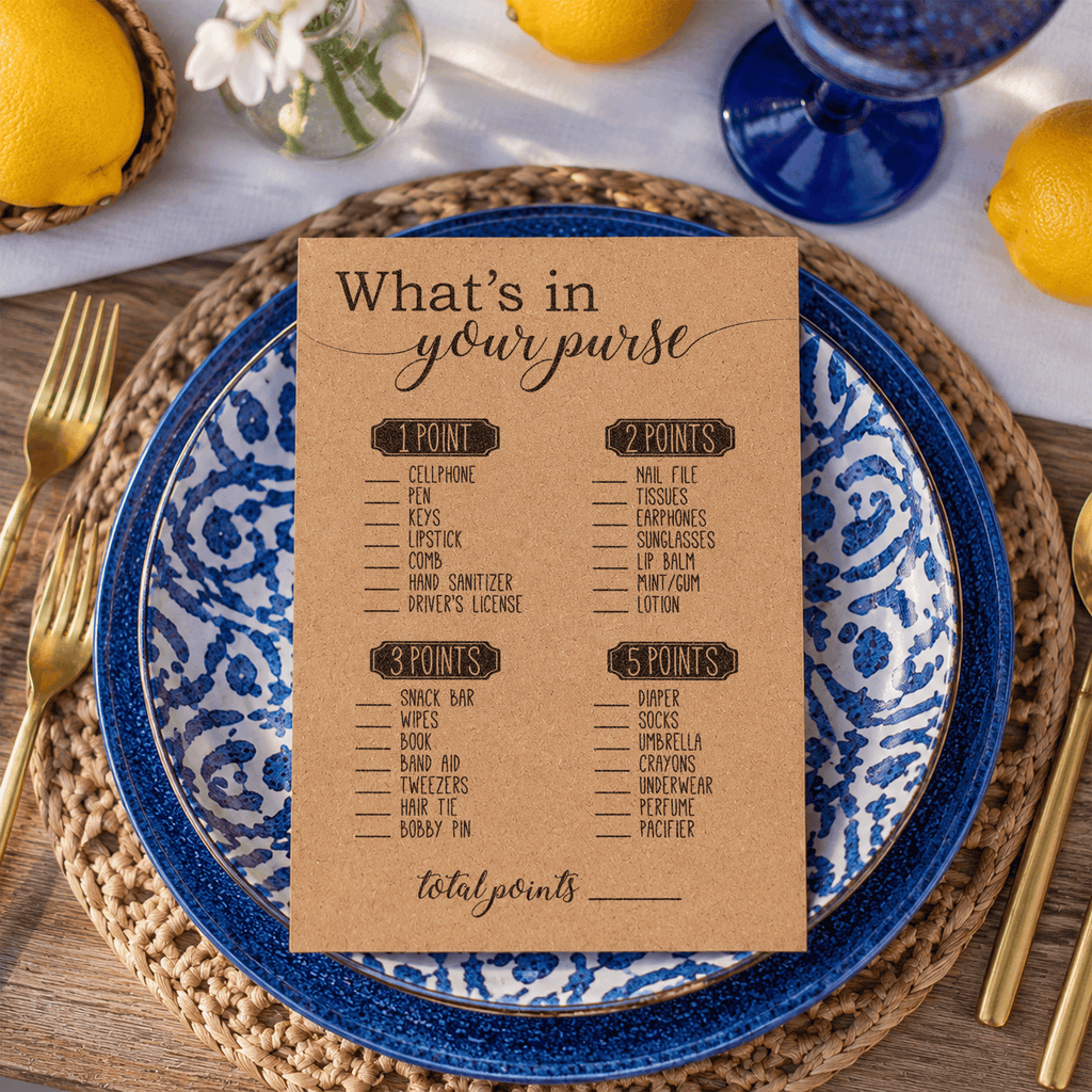 What's in your Purse Baby Shower Game
