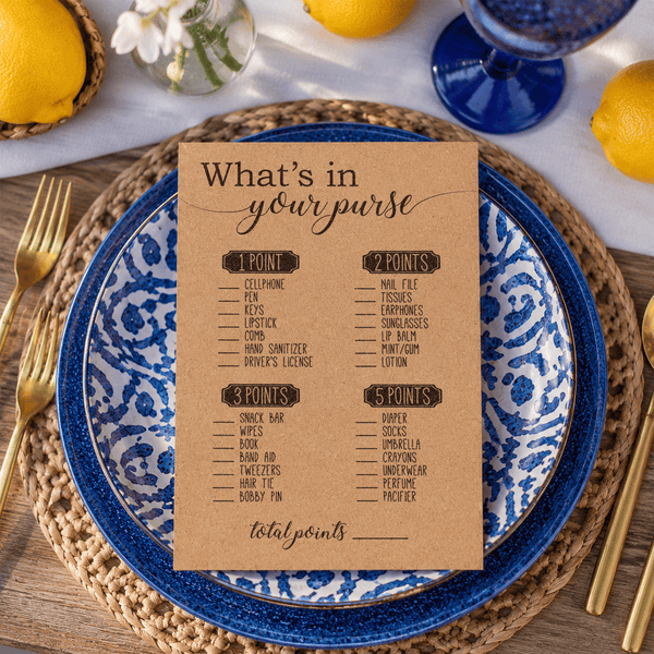 What's in your Purse Baby Shower Game