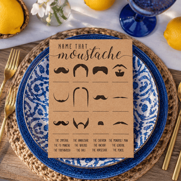 Name That Moustache Baby Shower Game