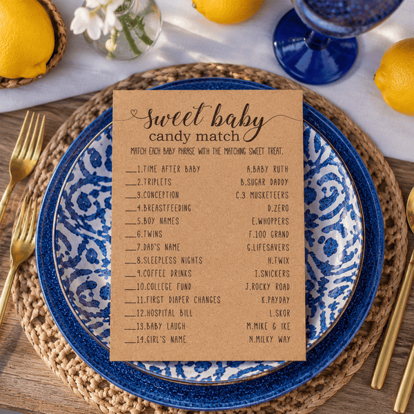 Sweet Baby Candy Match Baby Shower Game