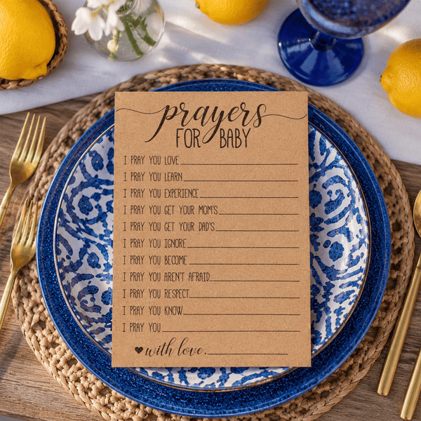 Prayers for Baby Cards - Baby Shower Activity