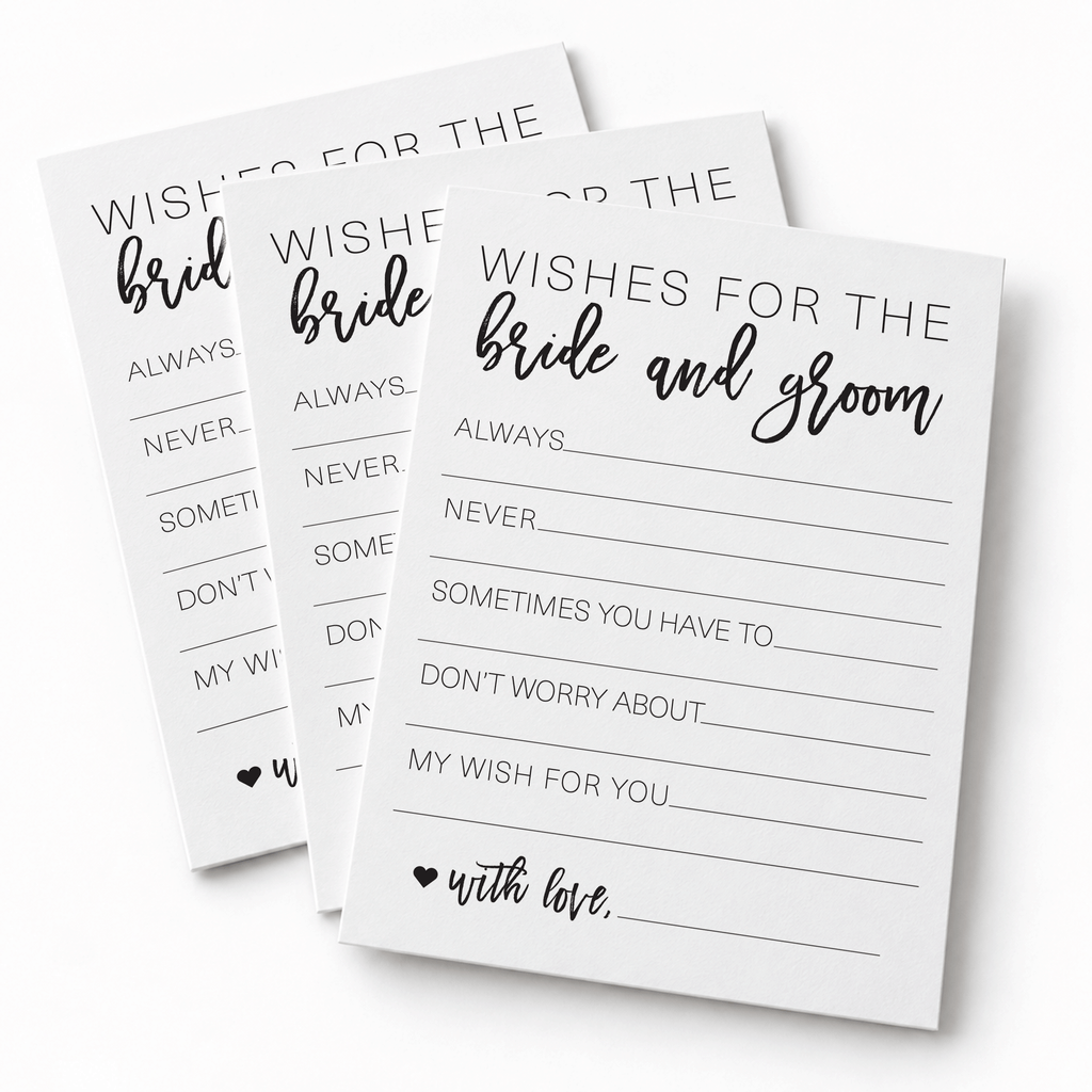 Wishes for the Bride and Groom Bridal Shower Activity
