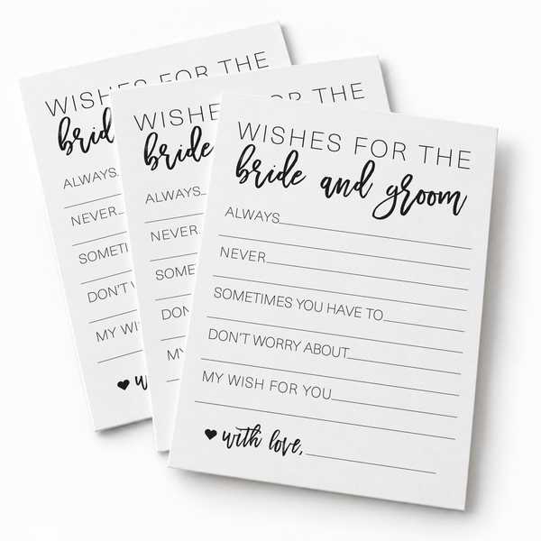Wishes for the Bride and Groom Bridal Shower Activity
