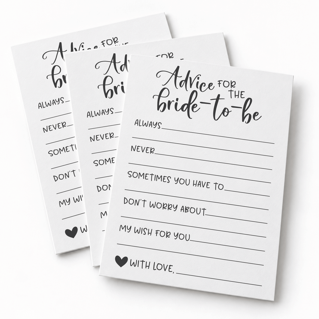 Advice for the Bride Bridal Shower Activity