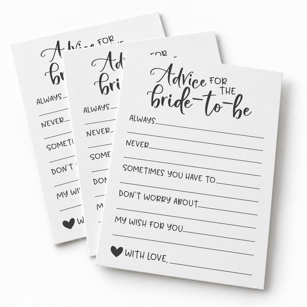 Advice for the Bride Bridal Shower Activity