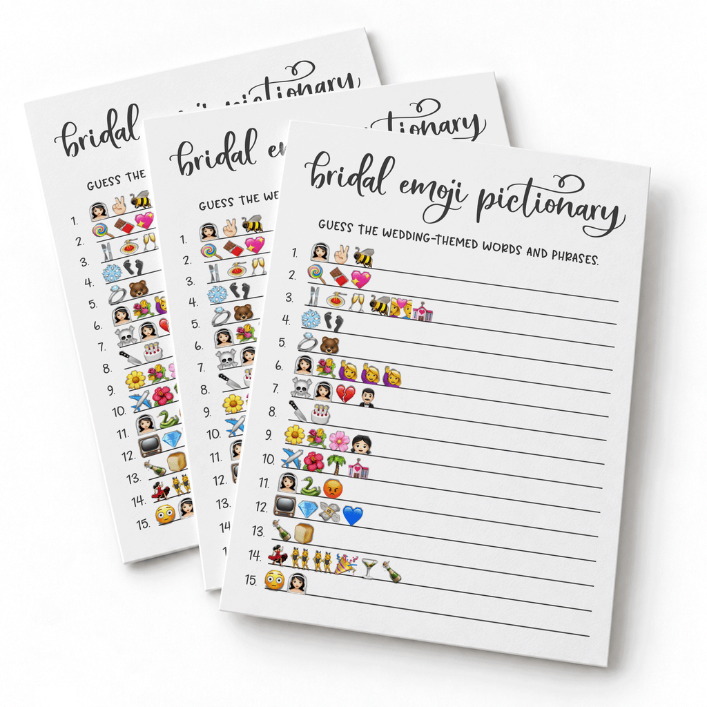 Bridal Emoji Pictionary Bridal Shower Game