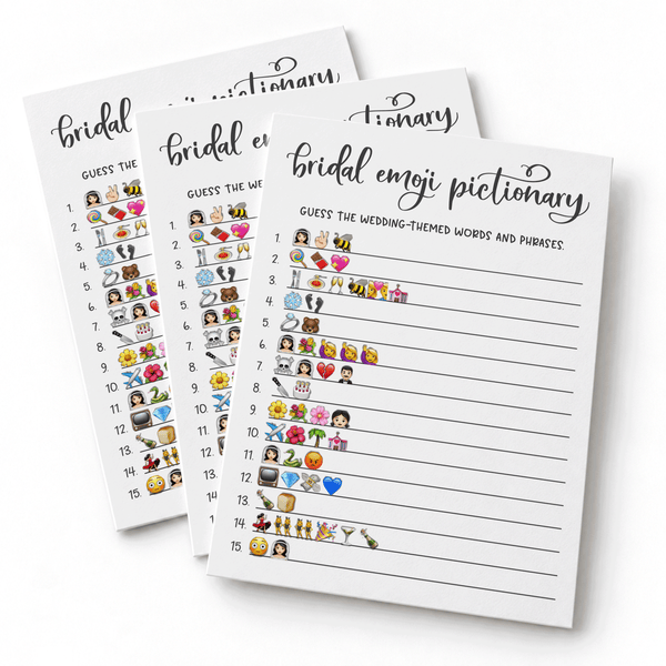 Bridal Emoji Pictionary Bridal Shower Game