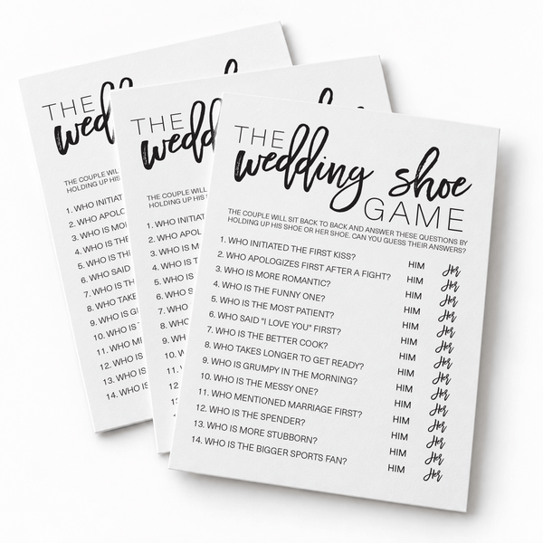 Wedding Shoe Bridal Shower Game