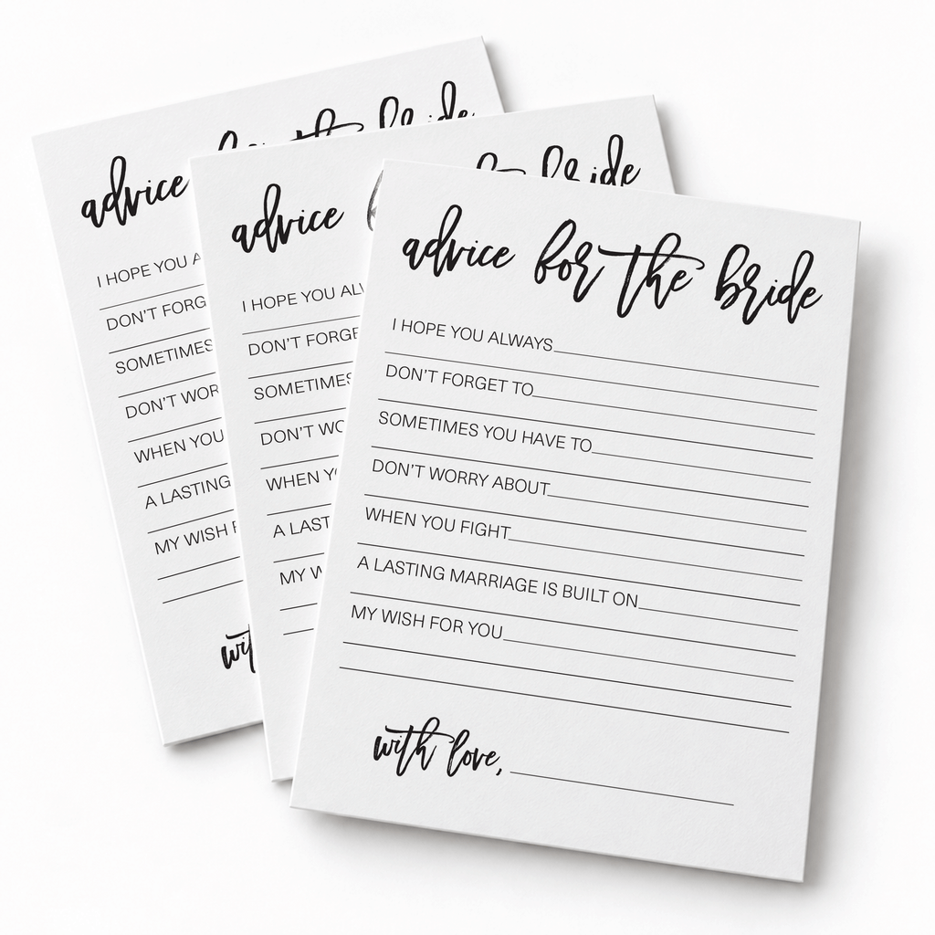 Advice for the Bride Bridal Shower Activity