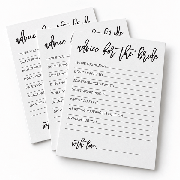 Advice for the Bride Bridal Shower Activity