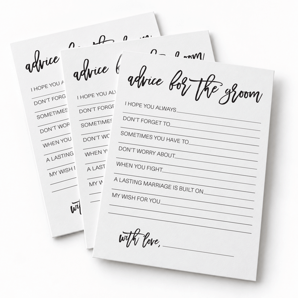 Advice for the Groom Bridal Shower Activity