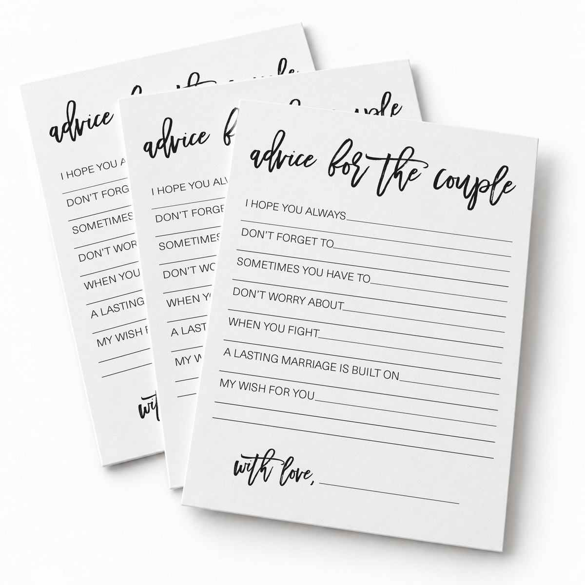 Advice for the Couple Bridal Shower Activity