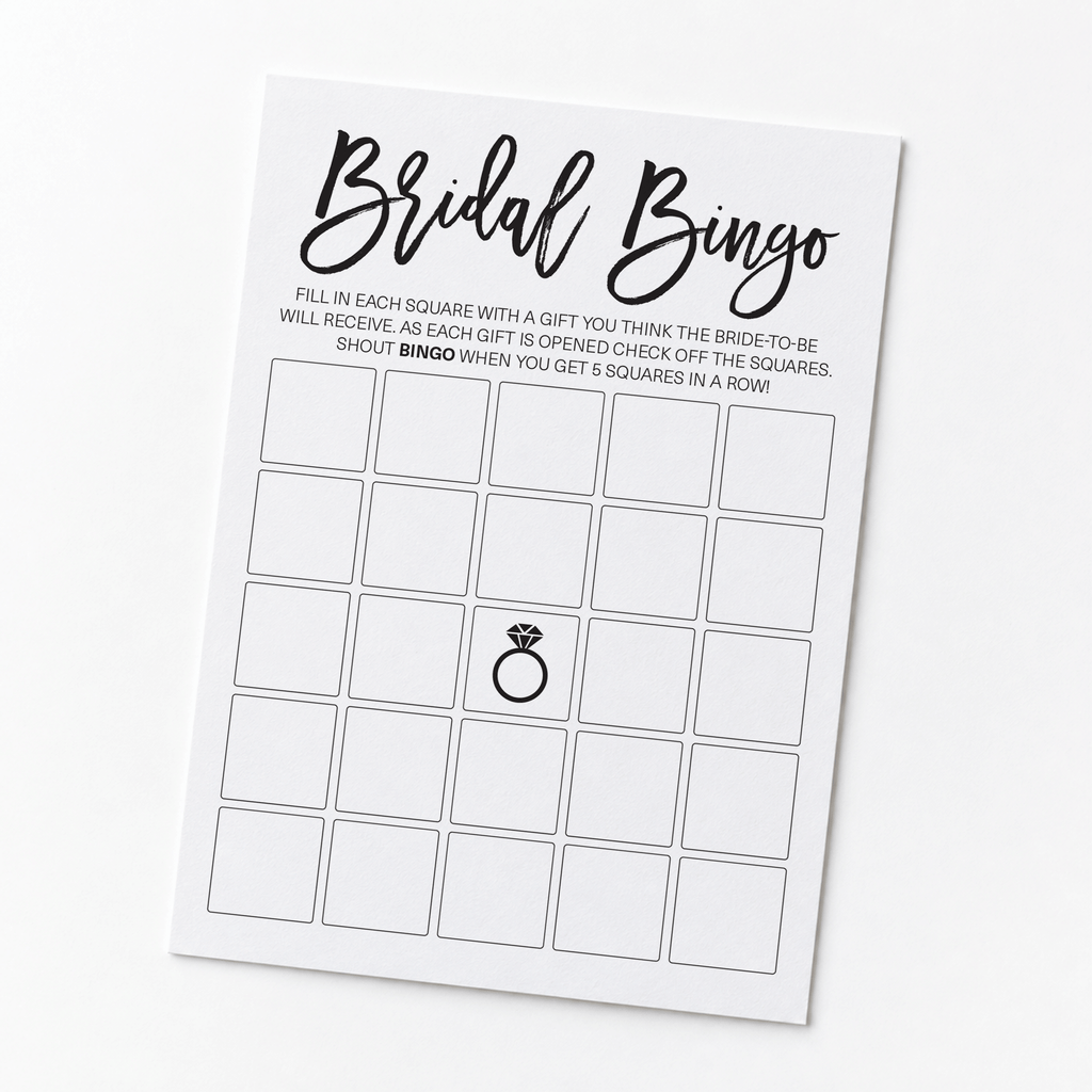 Bridal Bingo Bridal Shower Game