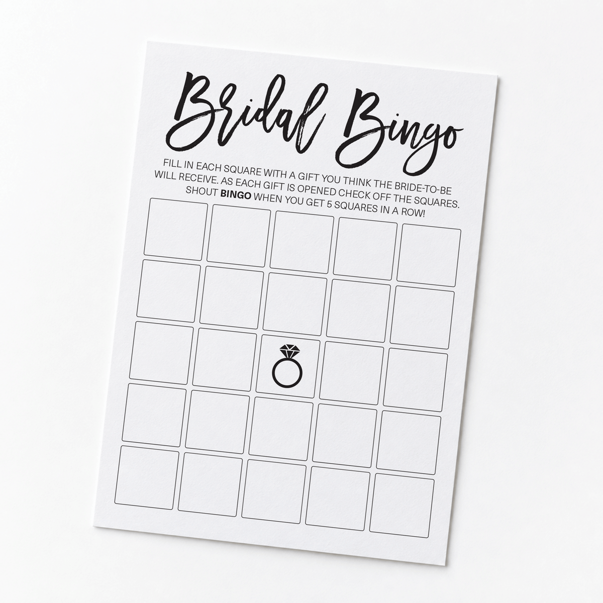 Bridal Bingo Bridal Shower Game