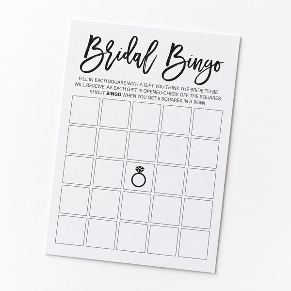 Bridal Bingo Bridal Shower Game