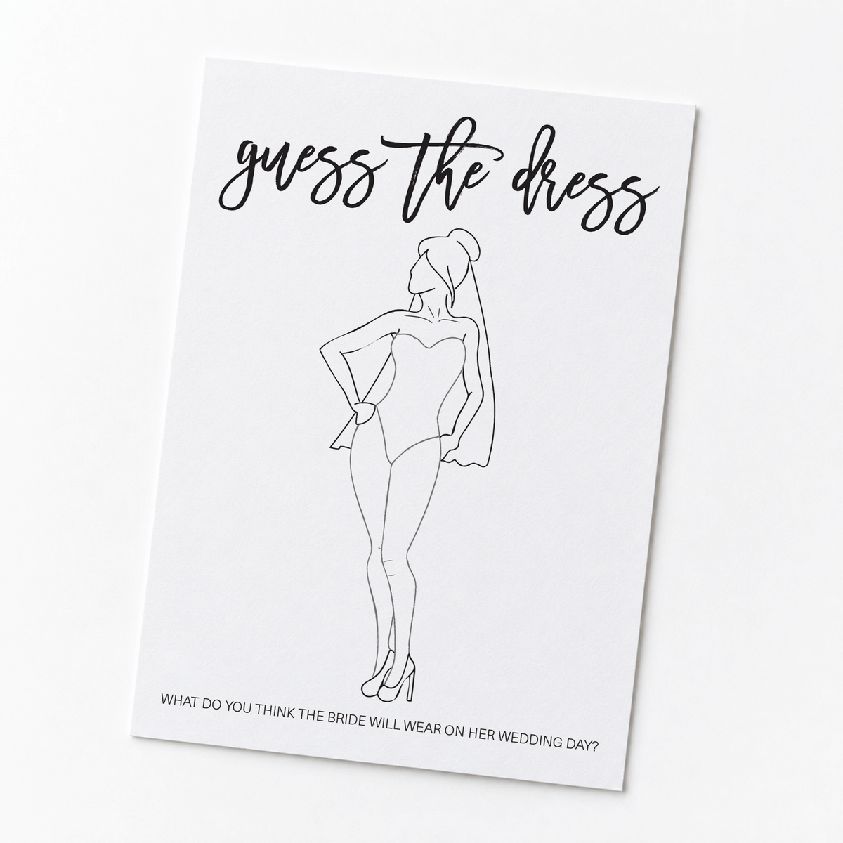 Guess the Dress Bridal Shower Game