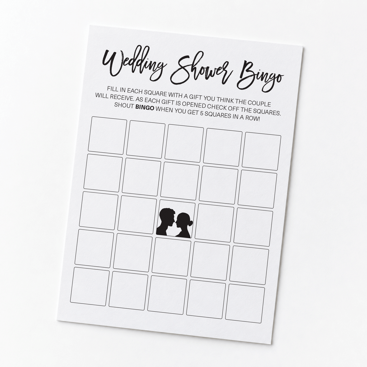 Wedding Shower Bingo - Wedding Shower Game