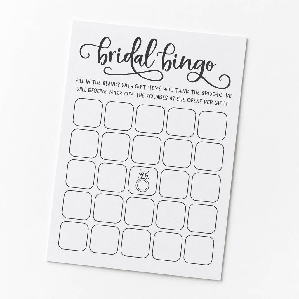 Bridal Bingo Bridal Shower Game