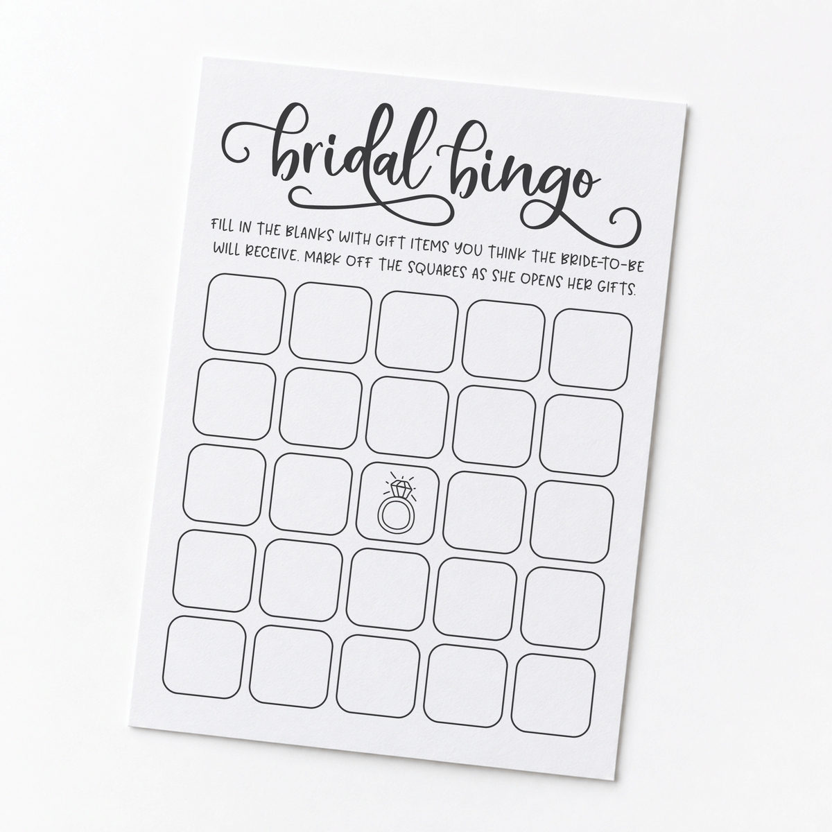 Bridal Bingo Bridal Shower Game
