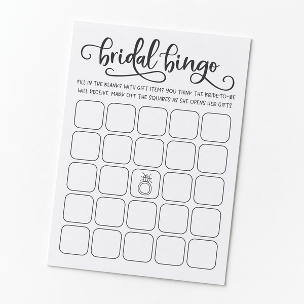 Bridal Bingo Bridal Shower Game
