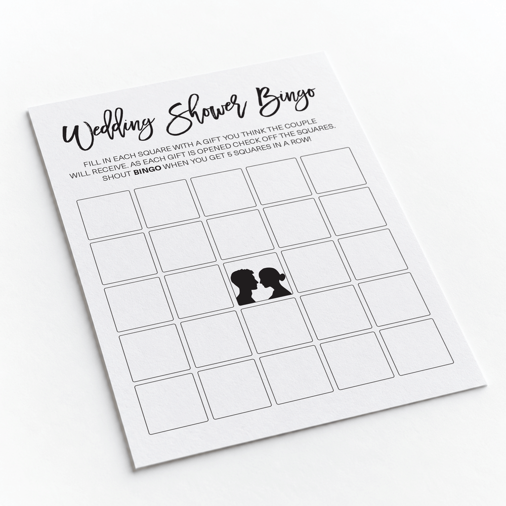 Wedding Shower Bingo - Wedding Shower Game