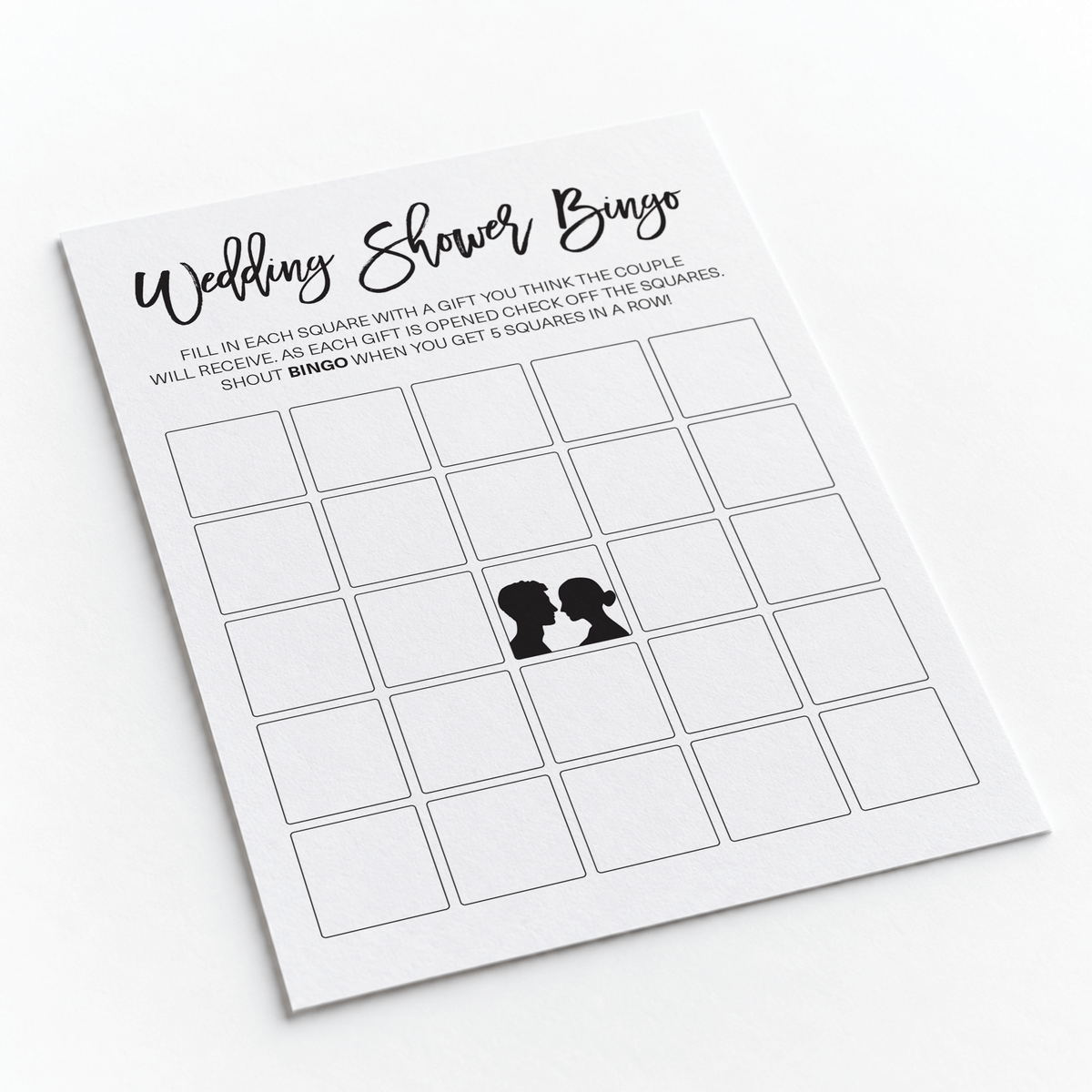 Wedding Shower Bingo - Wedding Shower Game