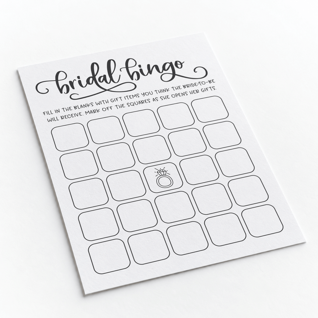 Bridal Bingo Bridal Shower Game
