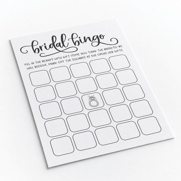 Bridal Bingo Bridal Shower Game