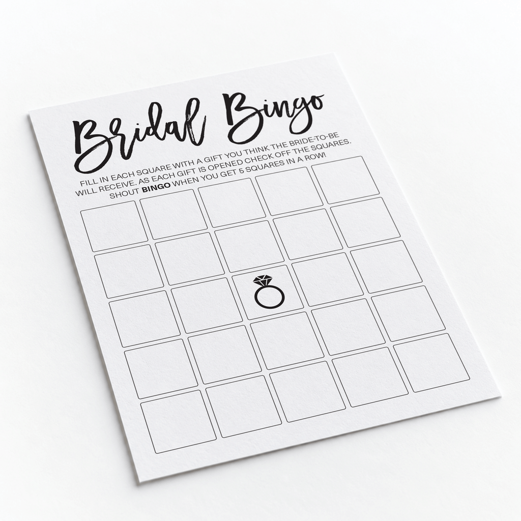 Bridal Bingo Bridal Shower Game