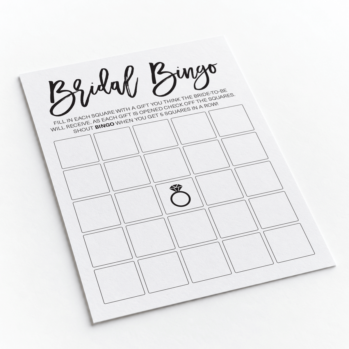 Bridal Bingo Bridal Shower Game