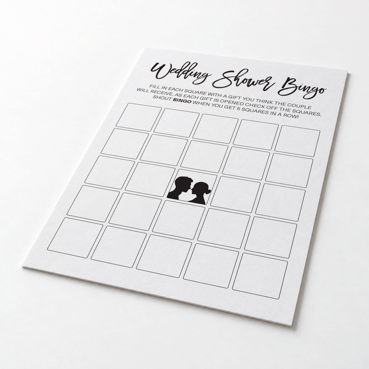 Wedding Shower Bingo - Wedding Shower Game