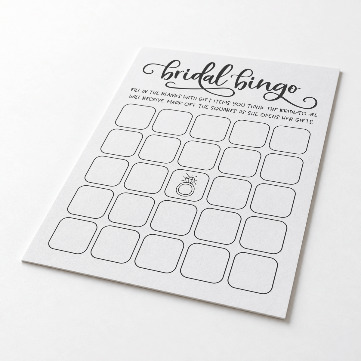 Bridal Bingo Bridal Shower Game