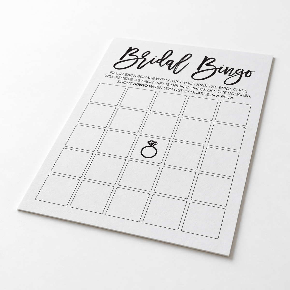 Bridal Bingo Bridal Shower Game
