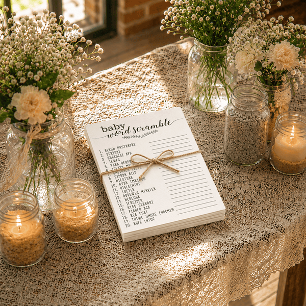 Baby Word Scramble Baby Shower Game