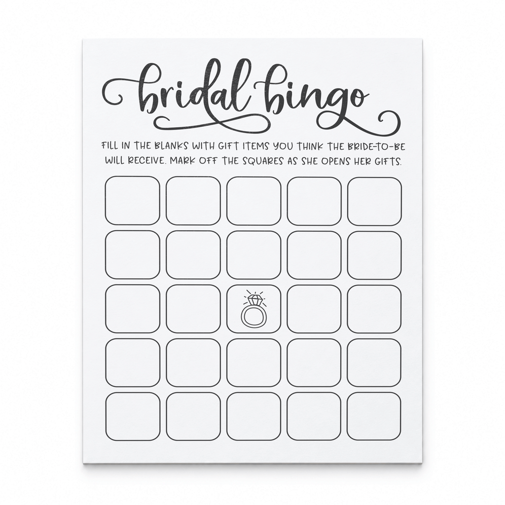 Bridal Bingo Bridal Shower Game
