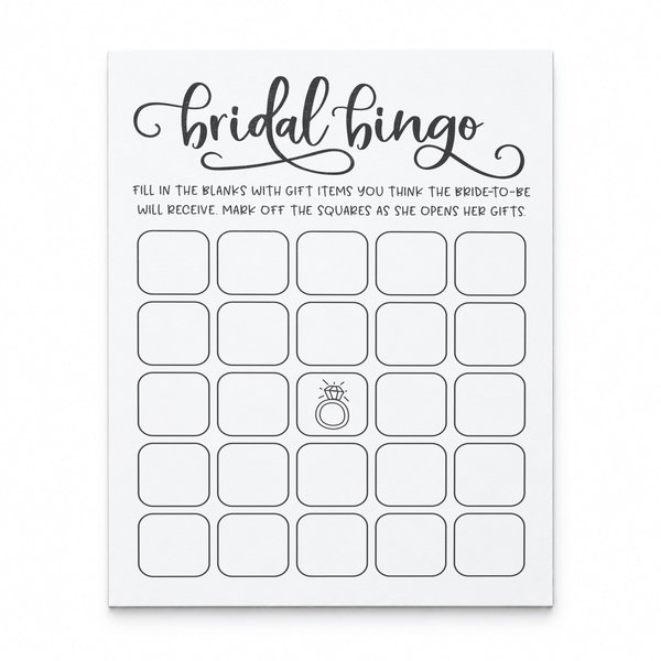 Bridal Bingo Bridal Shower Game